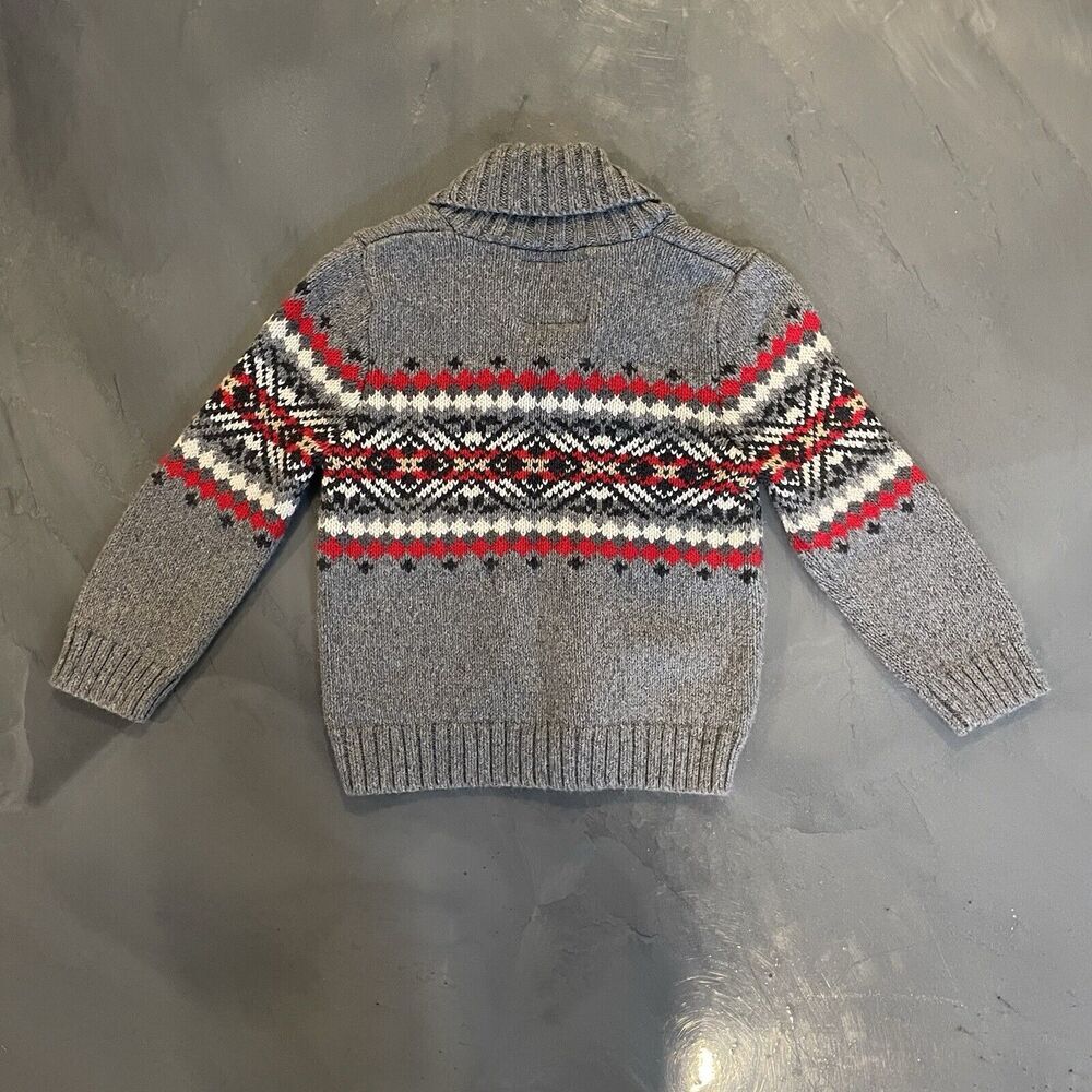 Oshkosh Shawl Collar Fair Isle Grandpa Knit Cardigan Sweater Baby Boy 24 Month - Picture 6 of 6